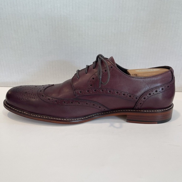 JOSEPH ABBOUD Mens Size 10 Wingtip Oxford Shoes Cherry Brown Leather 40G4R00003 main image 9
